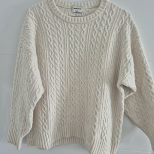 Sunday Best Cable Knit Sweater - Cream
